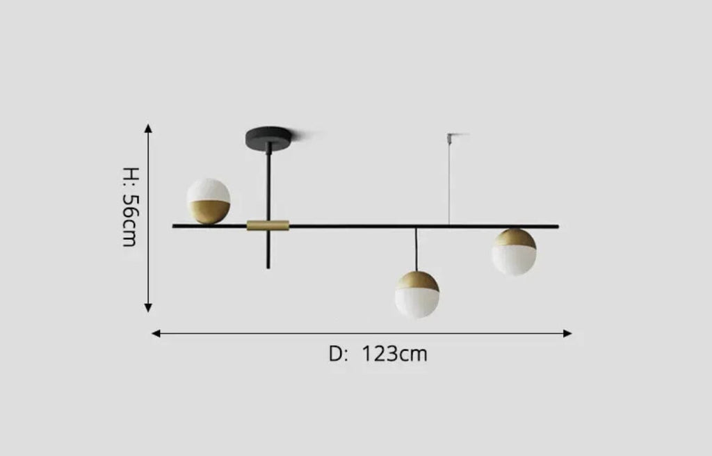 NovaBean Orb Chandelier With Soft Ambient Glow Modern Pendant Light