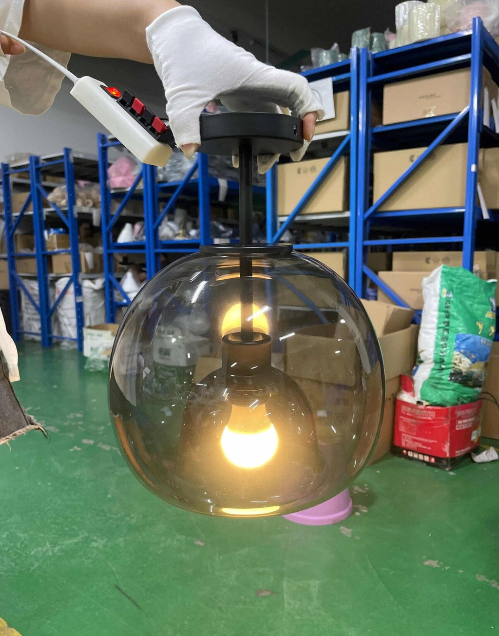 CelestiaNova Glass Globe Wall Lamp For Living Room