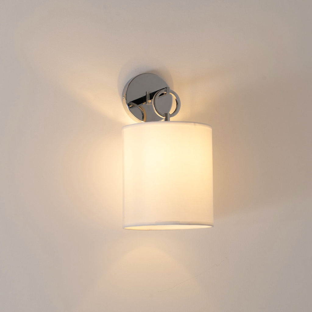 Iris Wall Lamp Farmhouse Fabric Cylindrical | ventumra