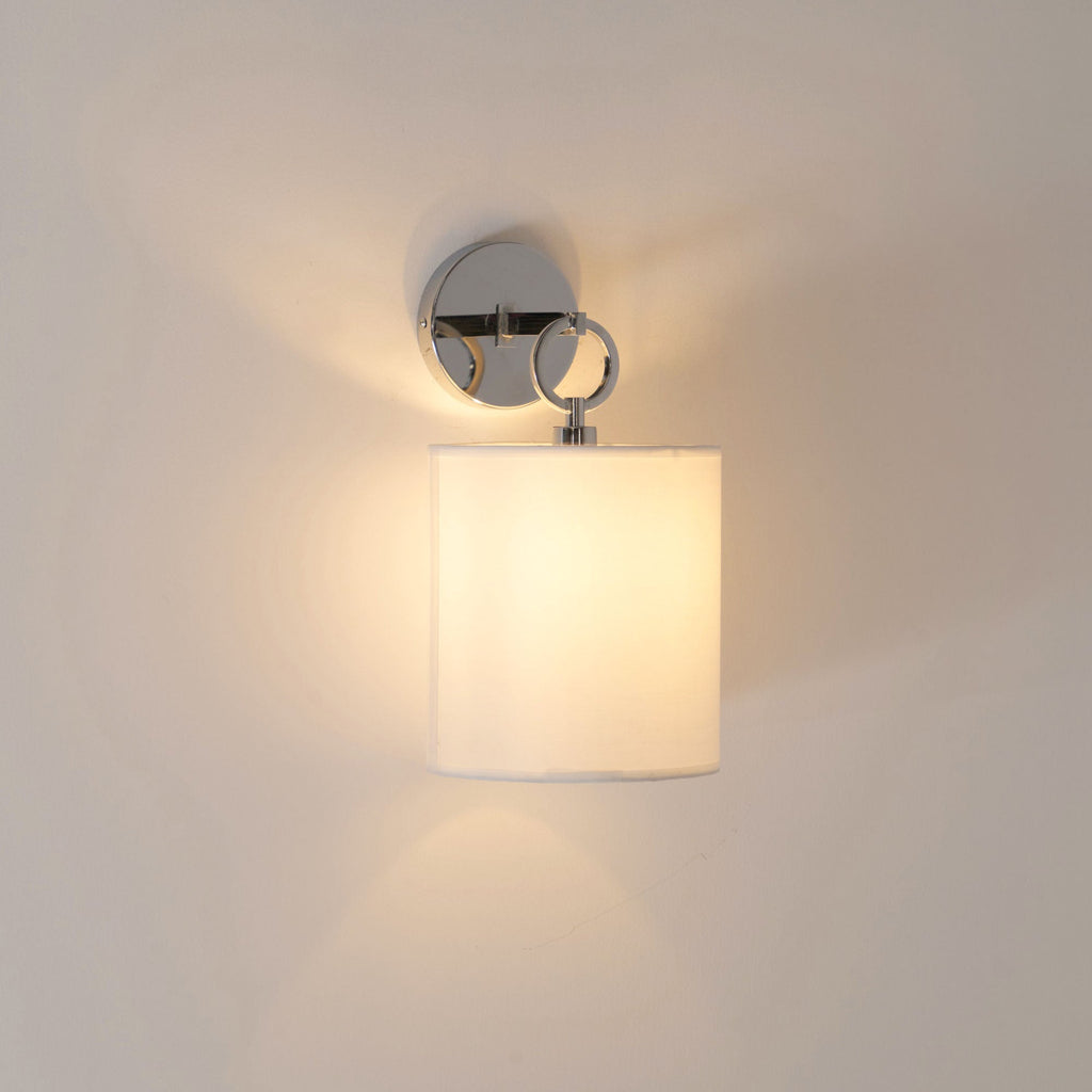 Iris Wall Lamp Farmhouse Fabric Cylindrical | ventumra