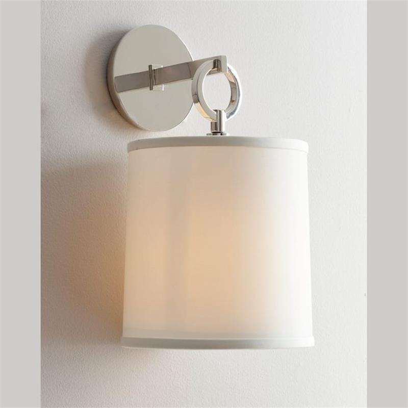 Iris Wall Lamp Farmhouse Fabric Cylindrical | ventumra