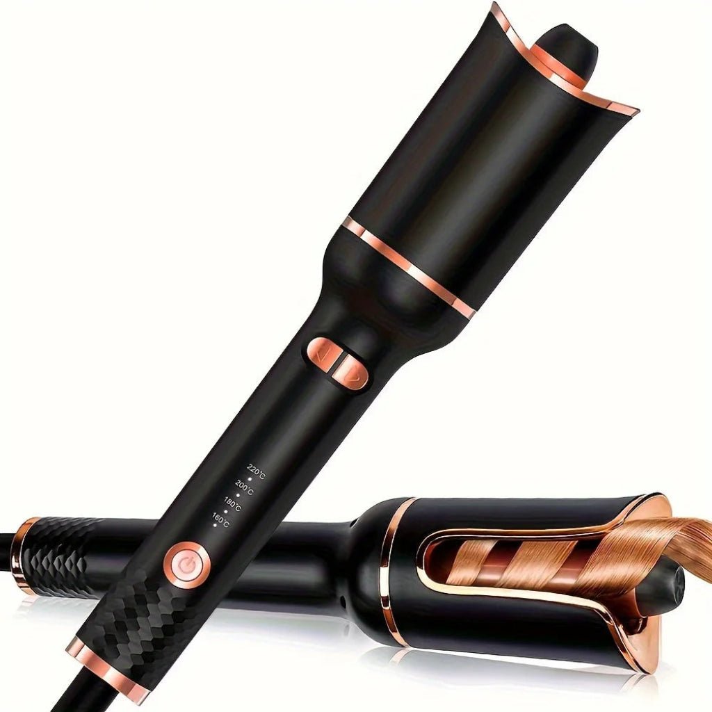 CurlNova Automatic Ceramic Curling Iron — Motorized Rotating Barrel