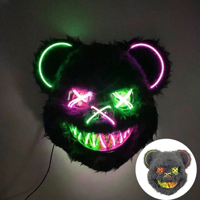 LumenPulse LED -puhdistusnaamio — valaistu neonkasvosuojus, huipputekninen siluetti