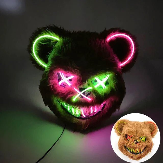 LumenPulse LED -puhdistusnaamio — valaistu neonkasvosuojus, huipputekninen siluetti