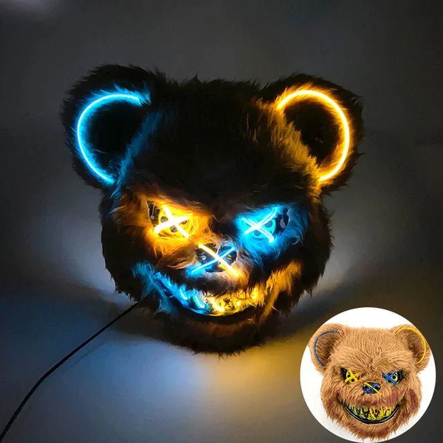 LumenPulse LED -puhdistusnaamio — valaistu neonkasvosuojus, huipputekninen siluetti