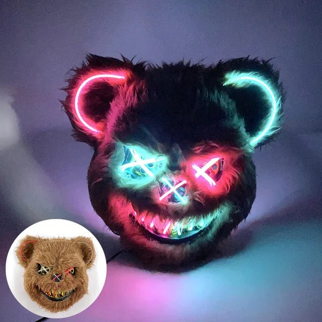 LumenPulse LED -puhdistusnaamio — valaistu neonkasvosuojus, huipputekninen siluetti