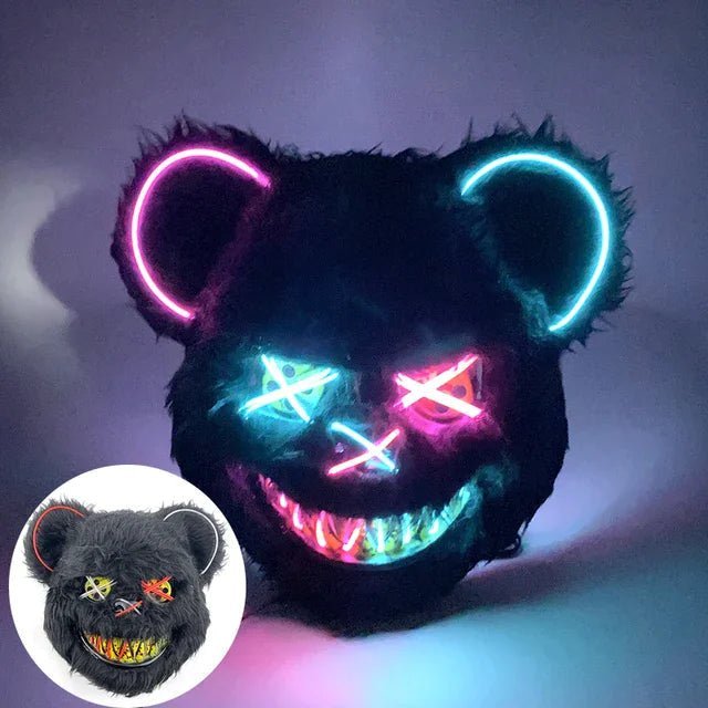 LumenPulse LED -puhdistusnaamio — valaistu neonkasvosuojus, huipputekninen siluetti