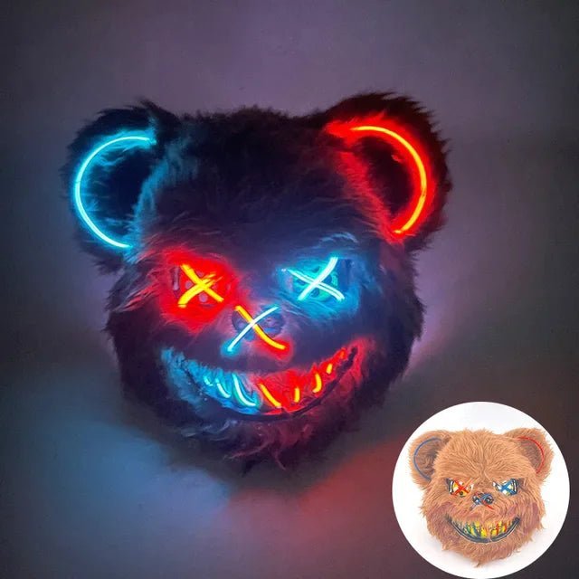 LumenPulse LED -puhdistusnaamio — valaistu neonkasvosuojus, huipputekninen siluetti