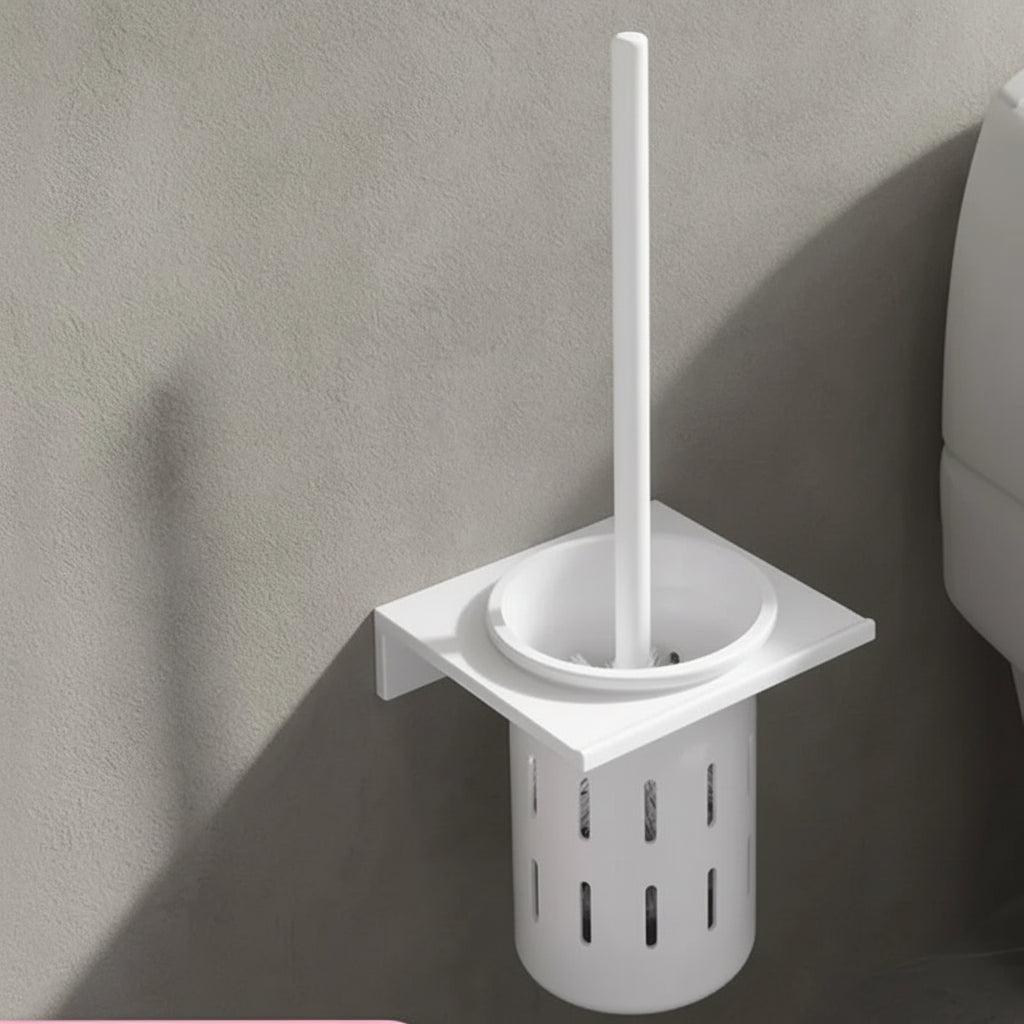 AureaLine Wandmontiertes Toilettenbürsten-Set – Gebürstetes Gold