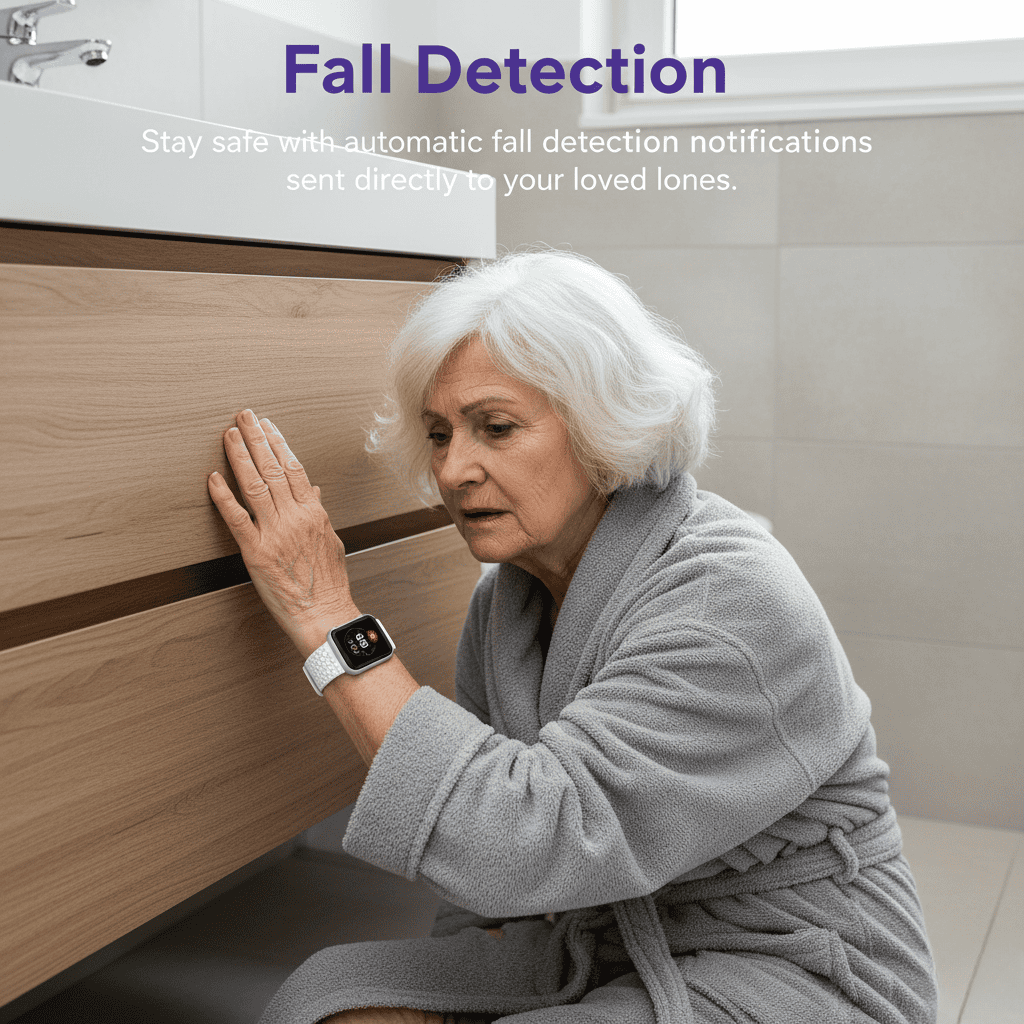 SafeGuard GPS Smartwatch — Automated Fall Detection, Dedicated SOS Button, Real-Time Tracking