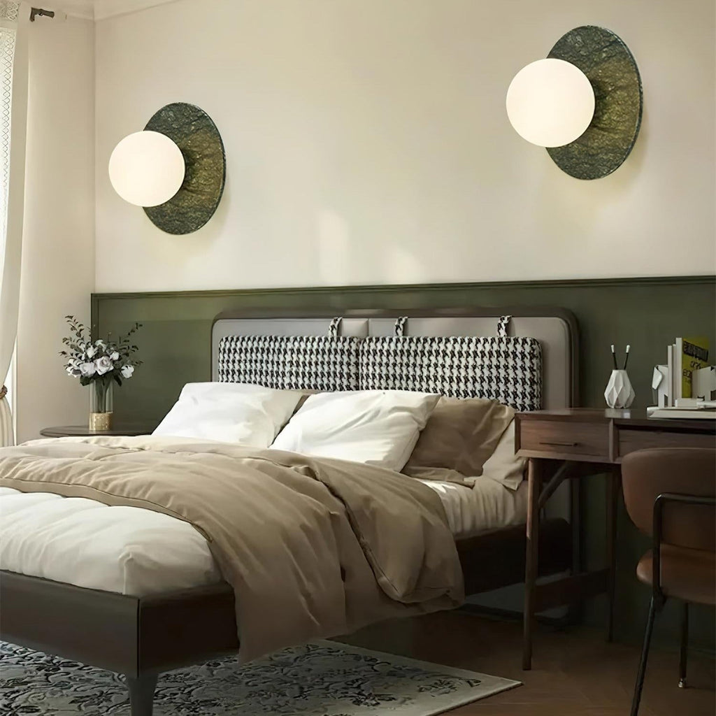 Enox Minimalist Globe Marble Wall Lamp | ventumra