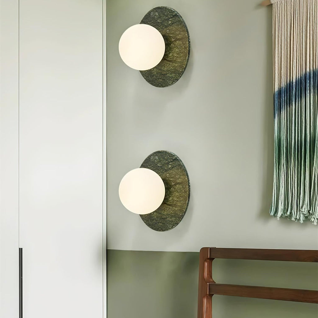 Enox Minimalist Globe Marble Wall Lamp | ventumra