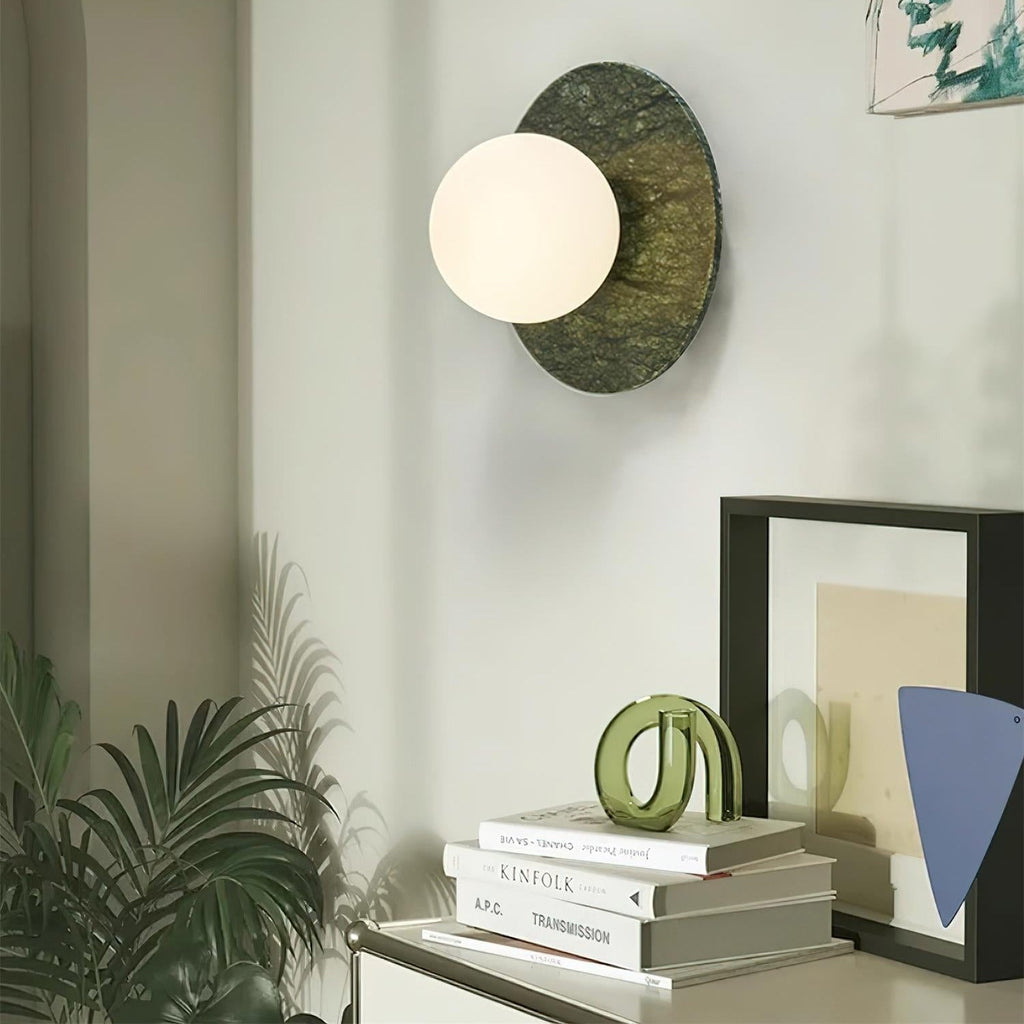 Enox Minimalist Globe Marble Wall Lamp | ventumra