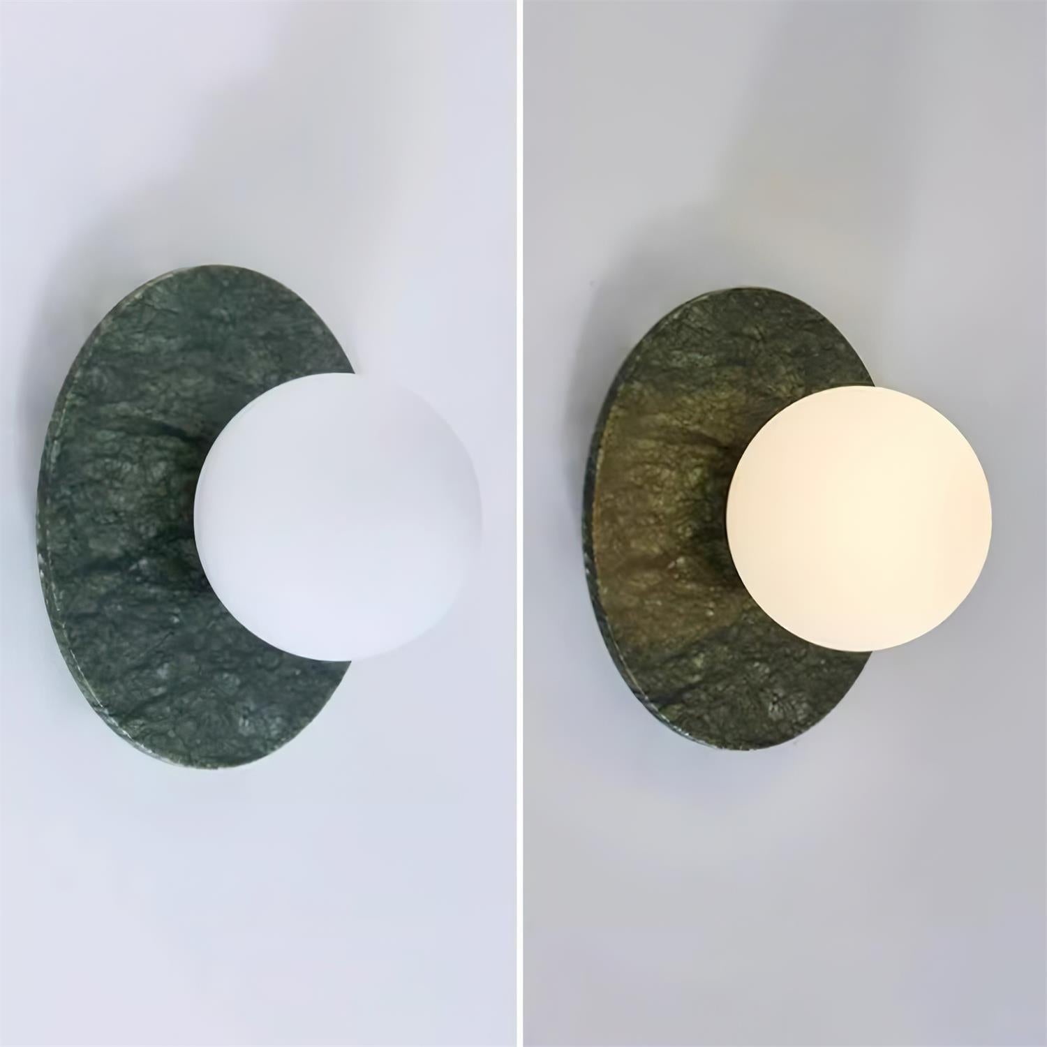 Enox Minimalist Globe Marble Wall Lamp | ventumra