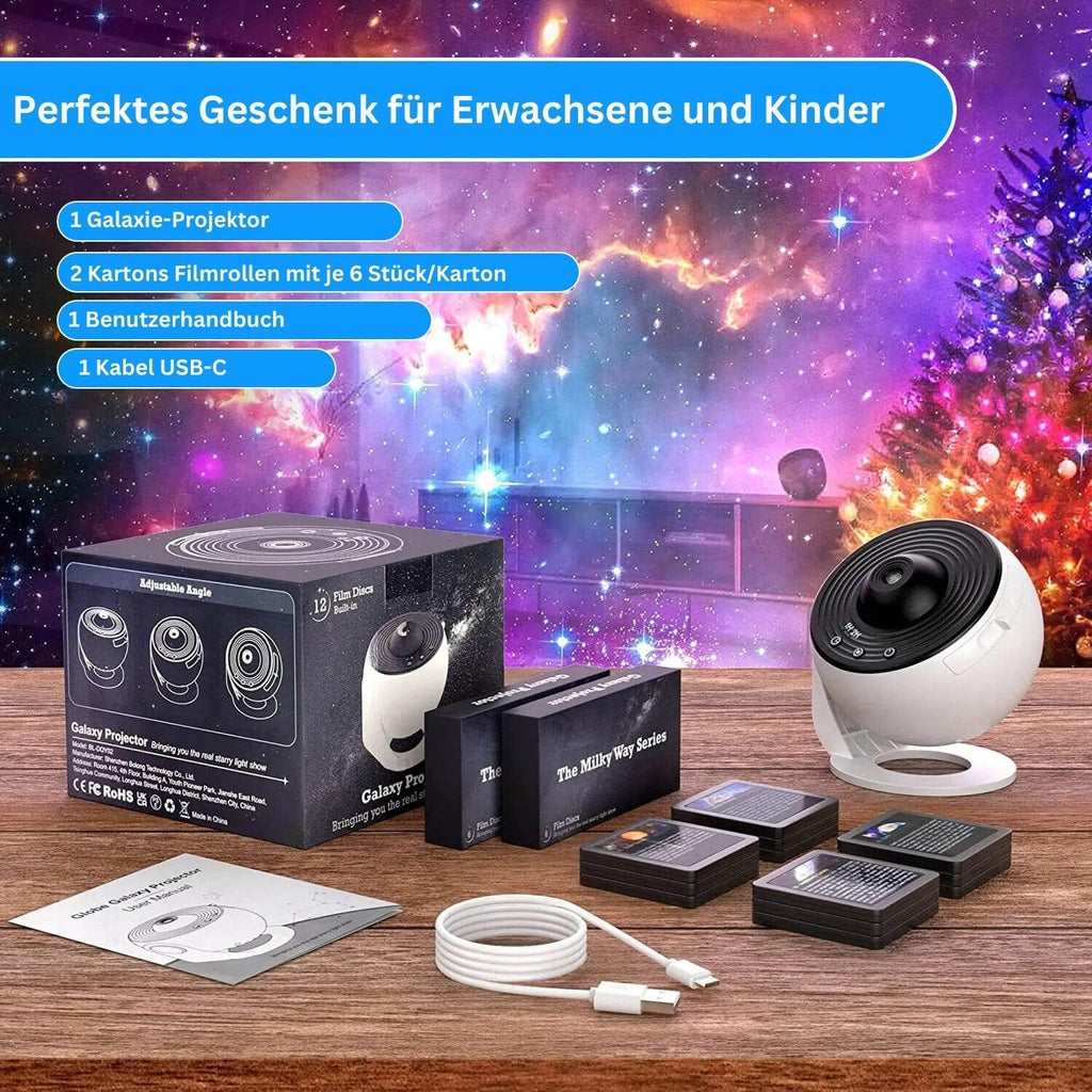 Proiettore di stelle Galactic Glow 13-in-1 — Display luminoso cosmico