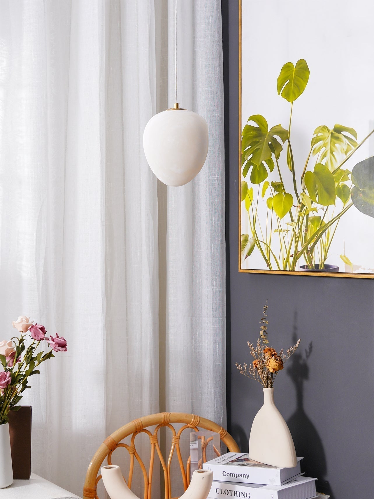 Goose Pendant Lamp Alabaster Brass Sophistication | ventumra