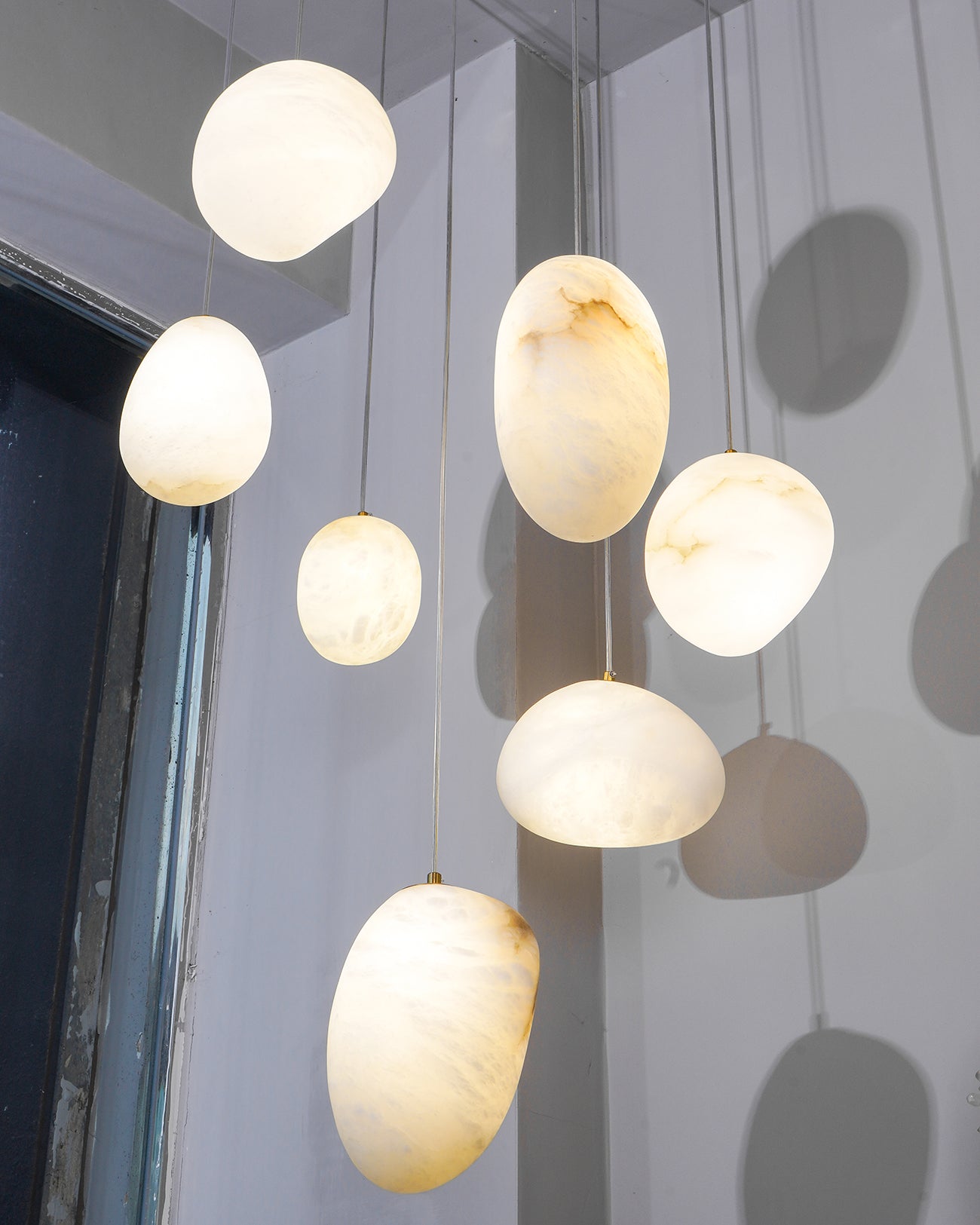 Goose Pendant Lamp Alabaster Brass Sophistication | ventumra