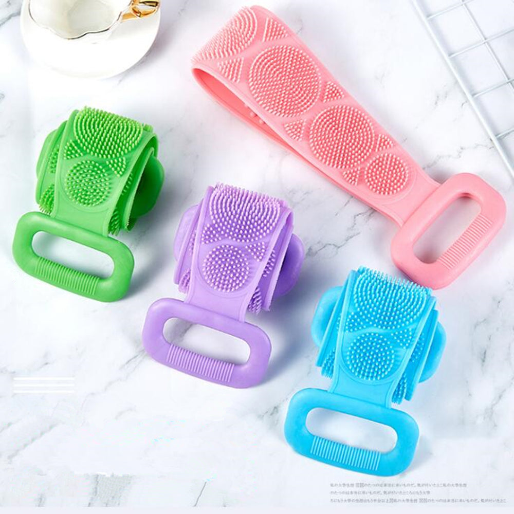 Long-Handle Back Brush — Deep Cleansing Massage Scrubber