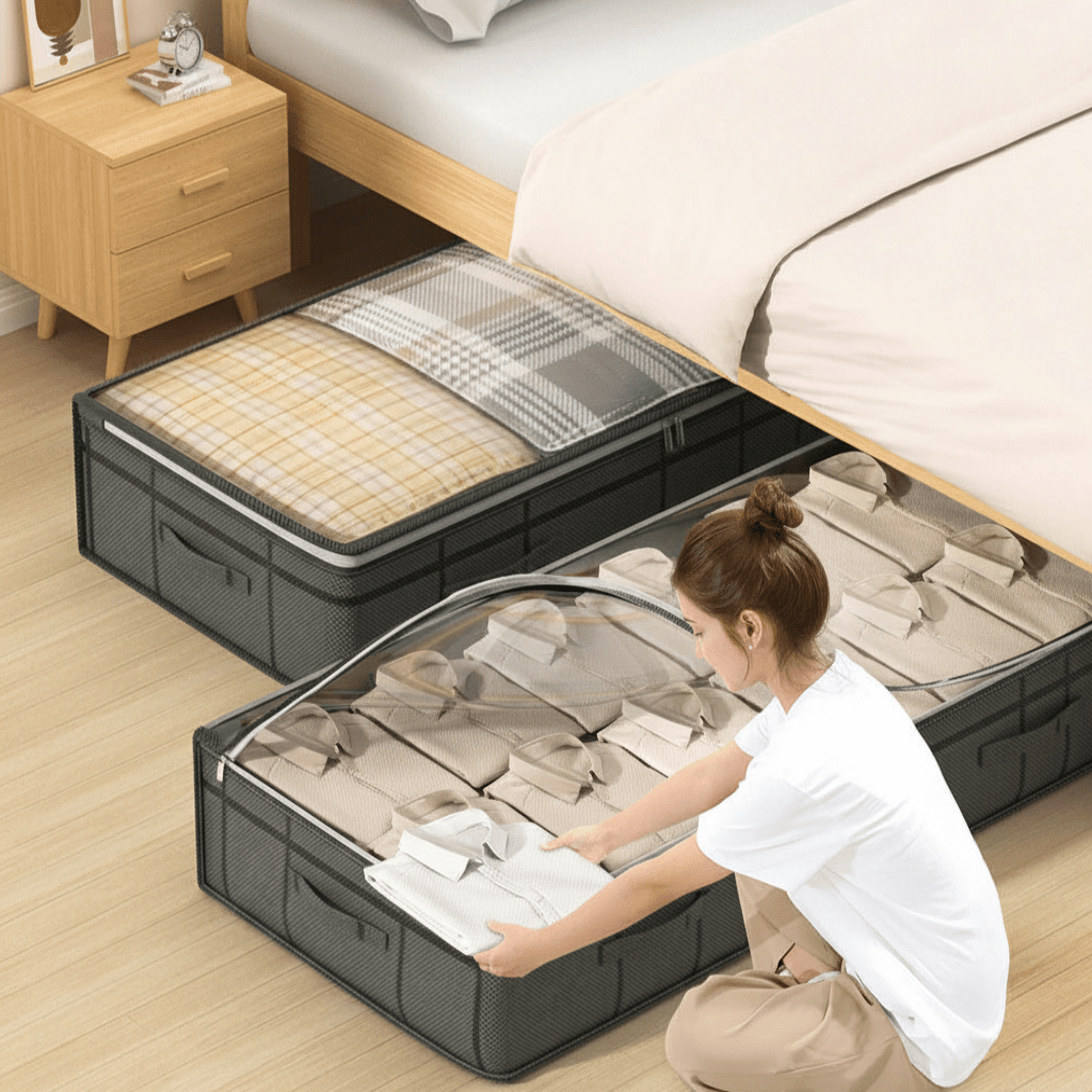 SpaceNest Large Capacity Underbed Storage Bag — Foldable Design