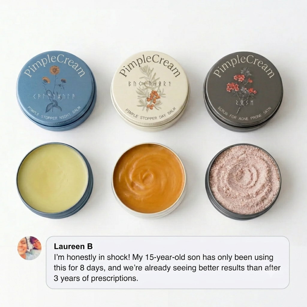 PimpleCream™ | 3-Step Acne & Redness Treatment – Fast Results with Natural Botanicals