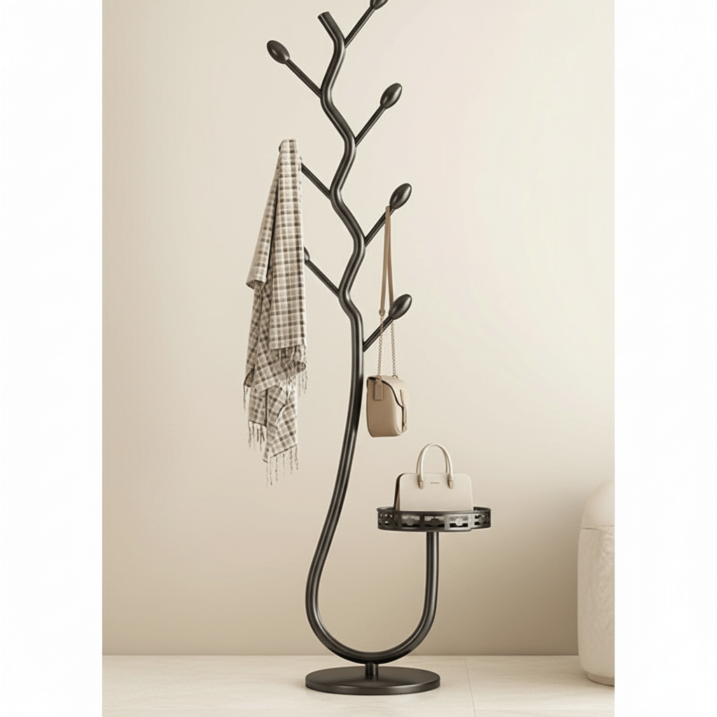 Nordic IronRack Freestanding Coat Rack — Slender Floor Stand