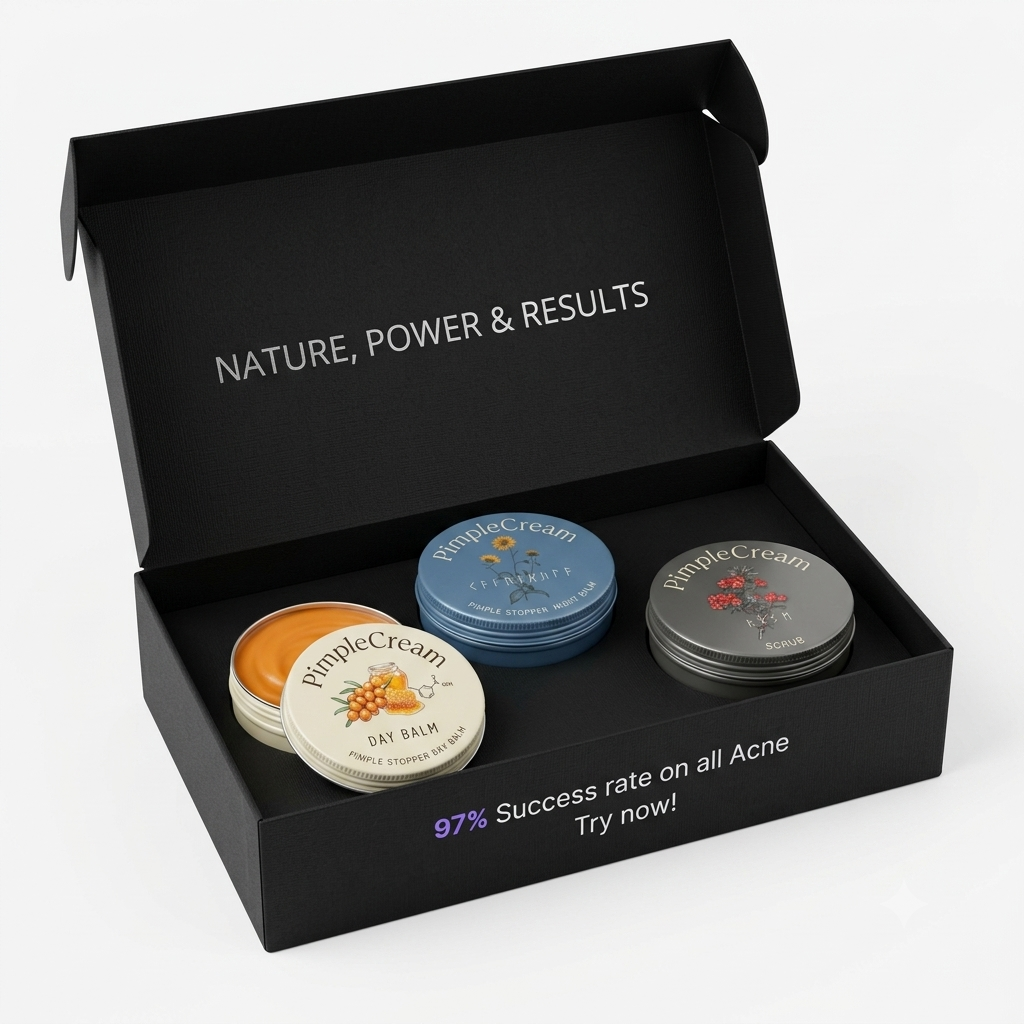 PimpleCream™ | 3-Step Acne & Redness Treatment – Fast Results with Natural Botanicals