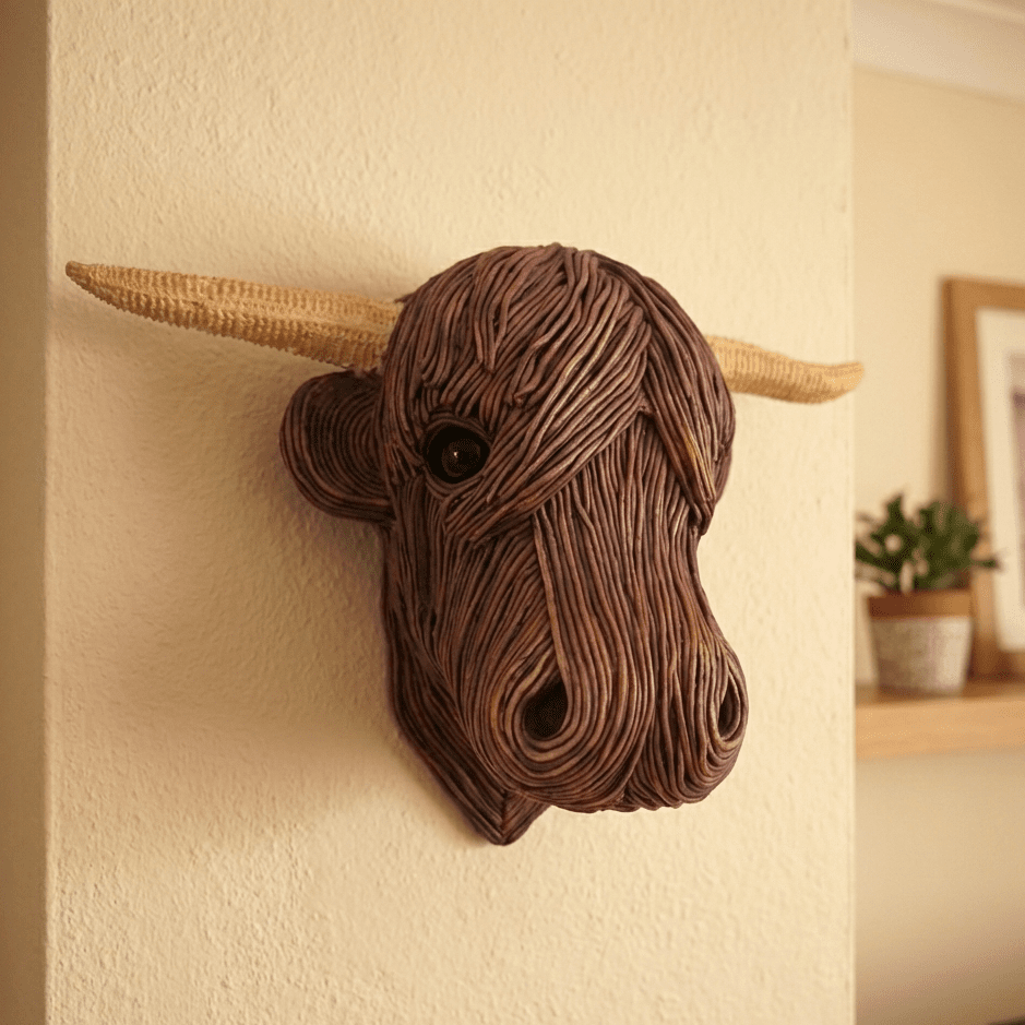 PastureCraft ko-vægskulptur — elegant indretning i landhusstil