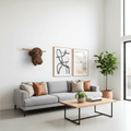Ridgewood Rustic Cow Head Wall Decor — 63 x 53 cm with Integrated Hanging Bracket