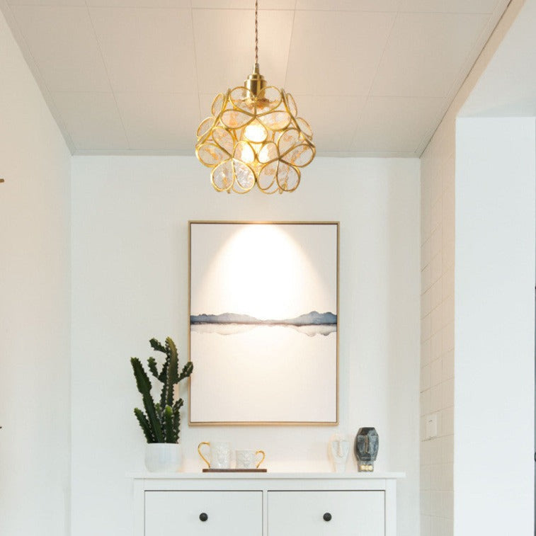 Aurelian Petal Glass Pendant Light for Vintage Interiors