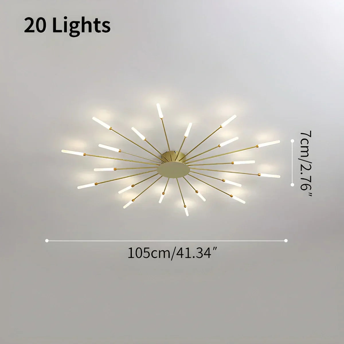 Taklampe med fyrverkeristjerne for moderne hjem | Ventumra