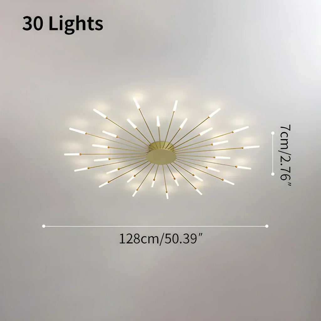 Taklampe med fyrverkeristjerne for moderne hjem | Ventumra