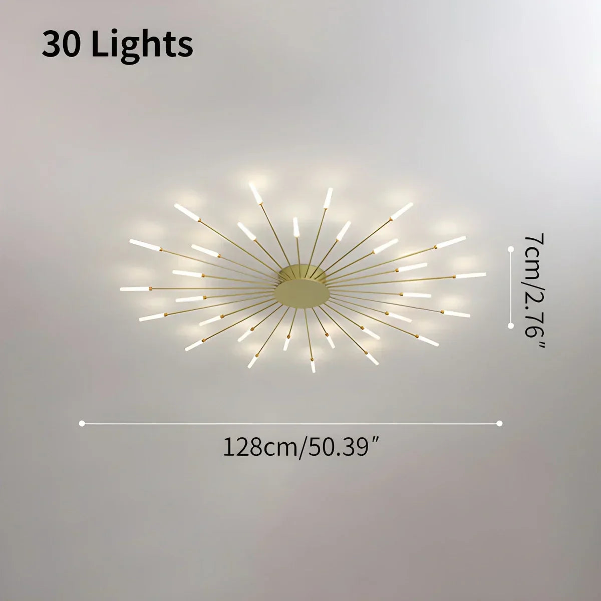 Taklampe med fyrverkeristjerne for moderne hjem | Ventumra