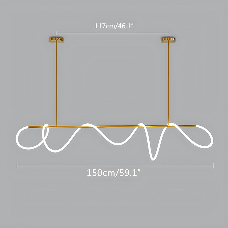 Lampada a sospensione con cavo lungo per sala da pranzo, moderna lampada LED | Ventumra
