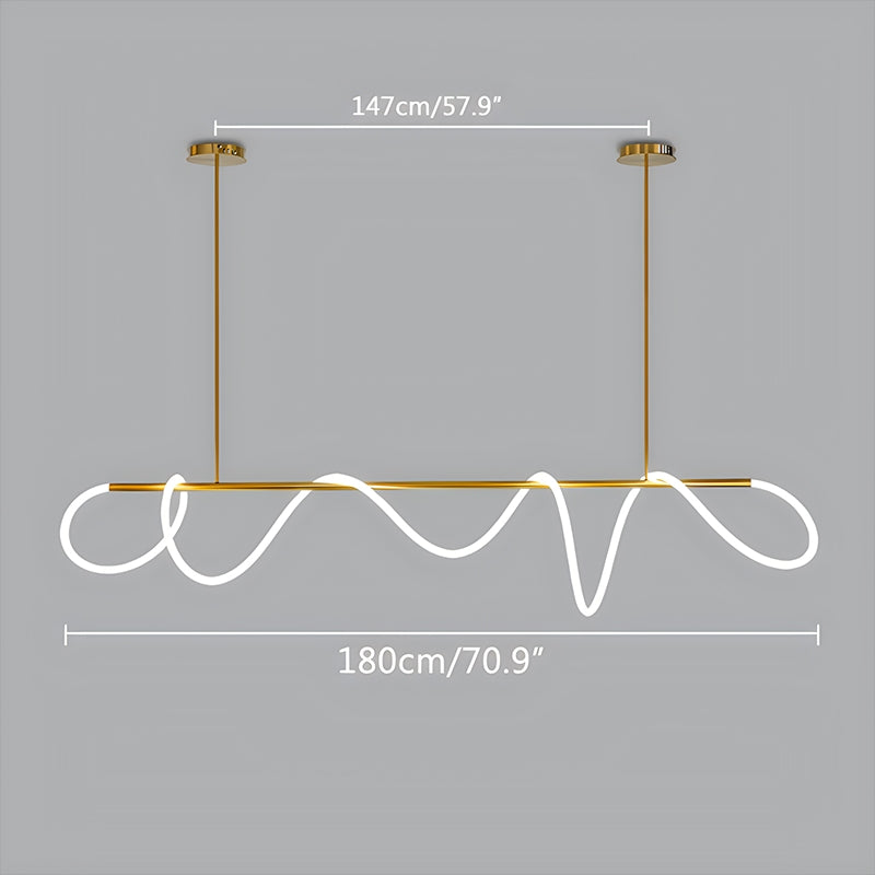 Lampada a sospensione con cavo lungo per sala da pranzo, moderna lampada LED | Ventumra