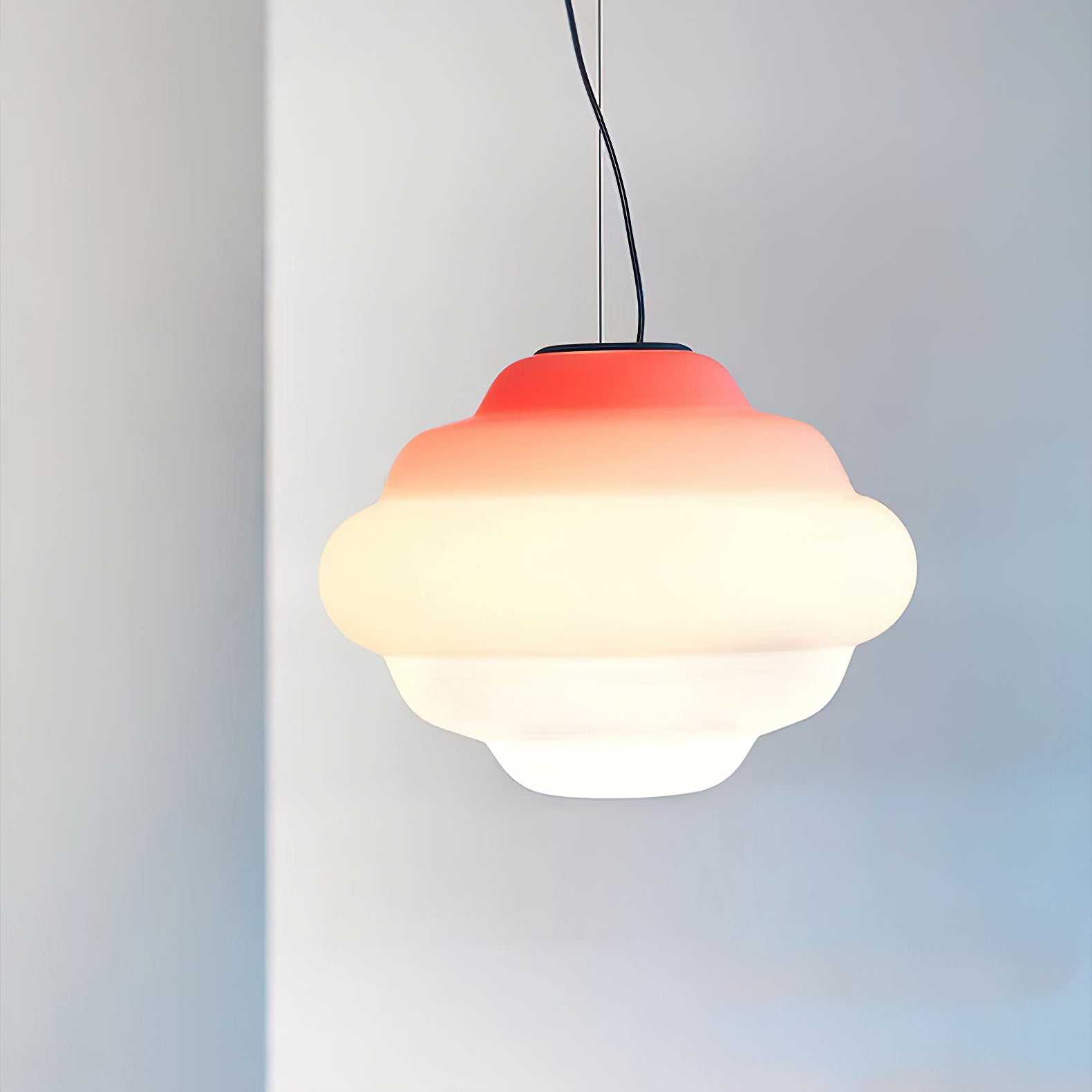 AuroraMist Gradient Matte Glass Pendant Light Multicolor LED