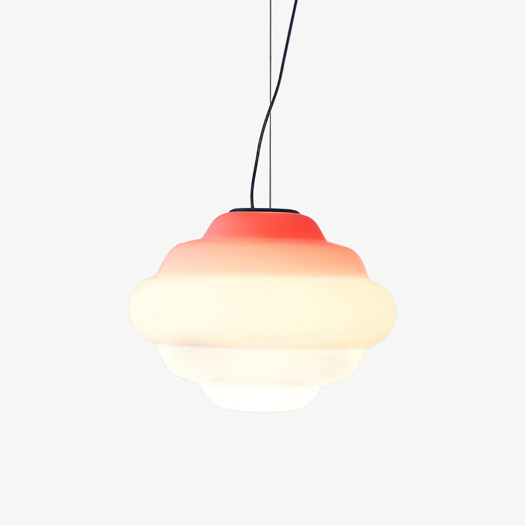 AuroraMist Gradient Matte Glass Pendant Light Multicolor LED