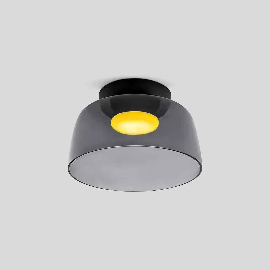 Cozy Bedroom Ceiling Light With Colored Glass Glow | Ventumra