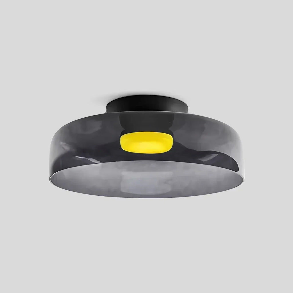 Cozy Bedroom Ceiling Light With Colored Glass Glow | Ventumra