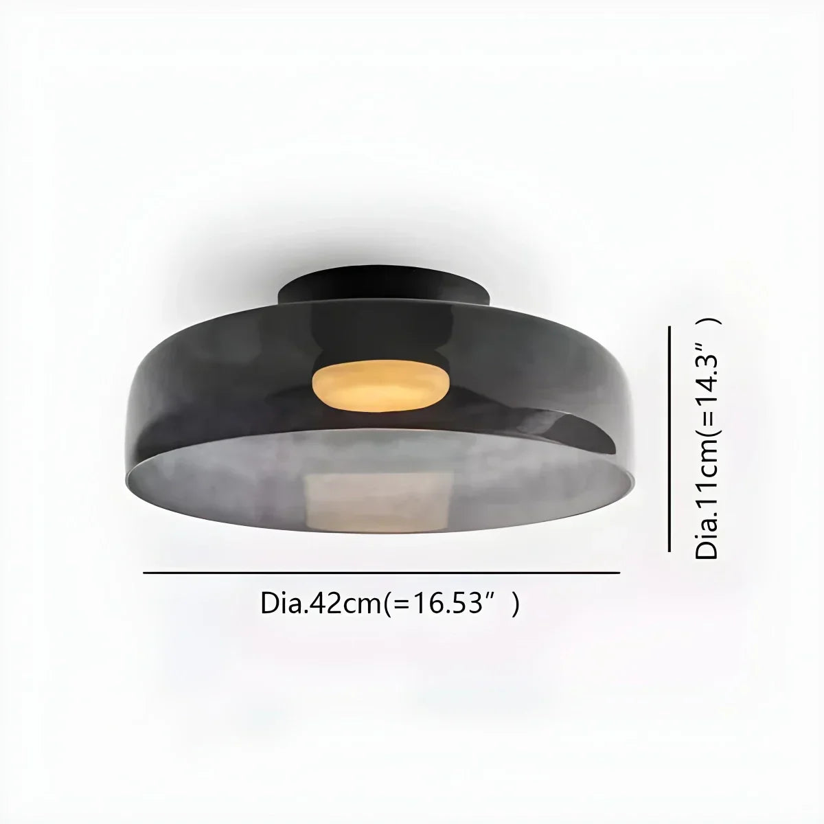 Cozy Bedroom Ceiling Light With Colored Glass Glow | Ventumra