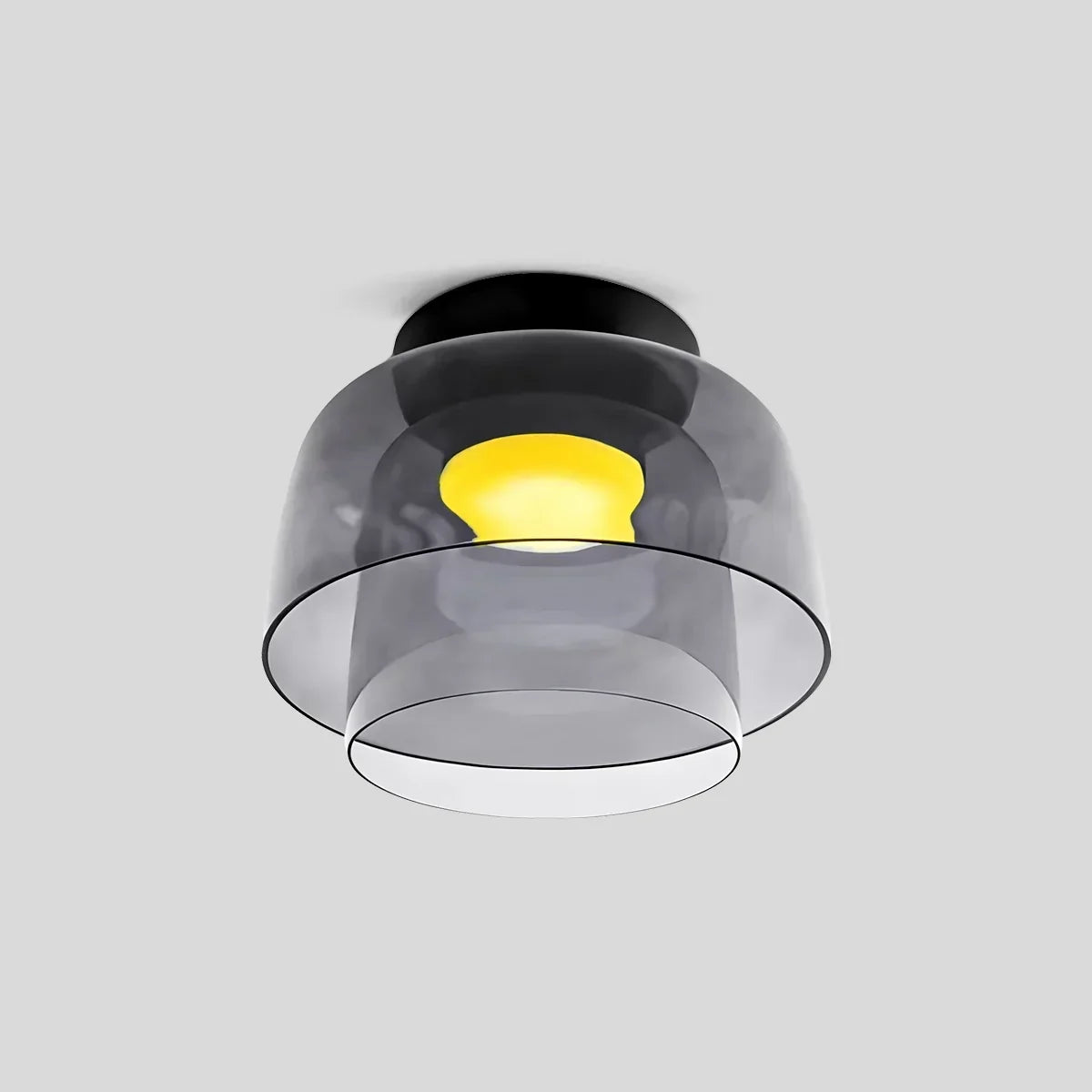 Cozy Bedroom Ceiling Light With Colored Glass Glow | Ventumra