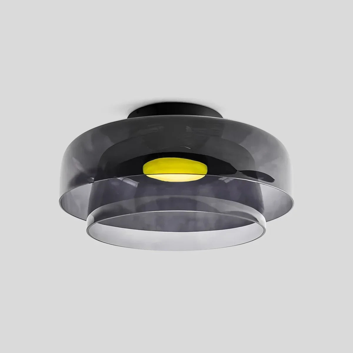Cozy Bedroom Ceiling Light With Colored Glass Glow | Ventumra