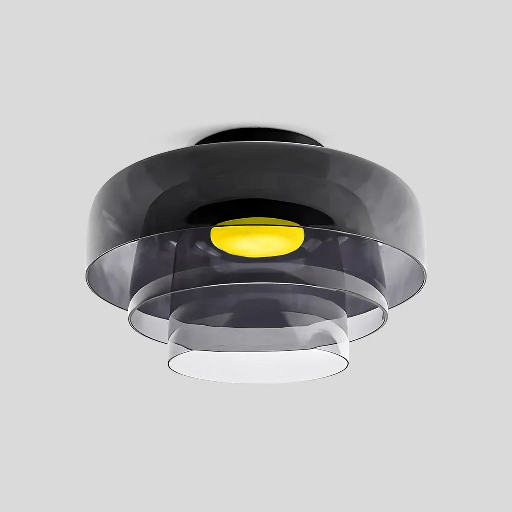 Cozy Bedroom Ceiling Light With Colored Glass Glow | Ventumra