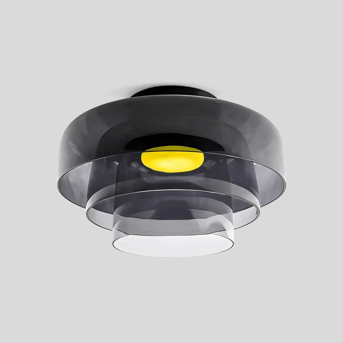 Cozy Bedroom Ceiling Light With Colored Glass Glow | Ventumra