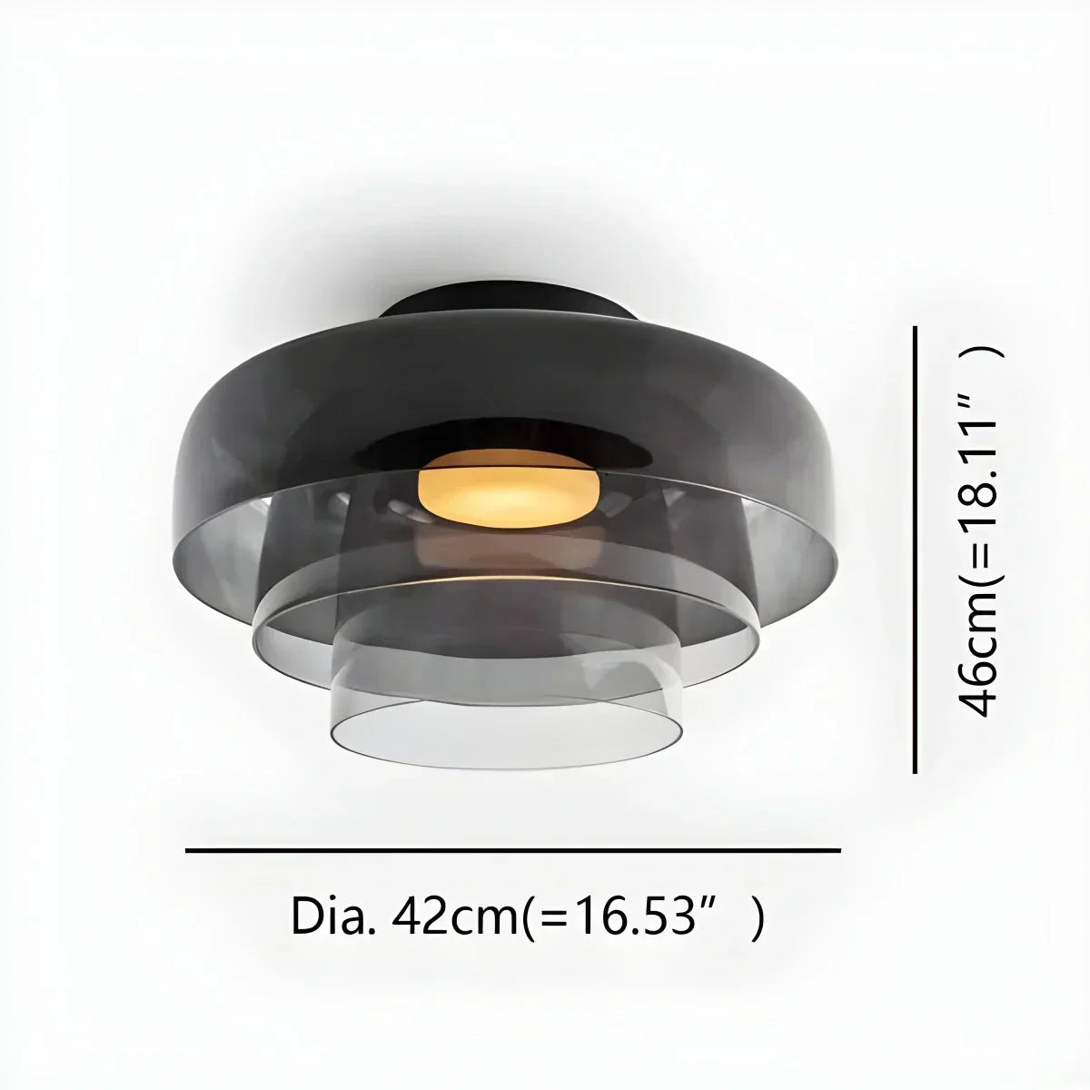 Cozy Bedroom Ceiling Light With Colored Glass Glow | Ventumra