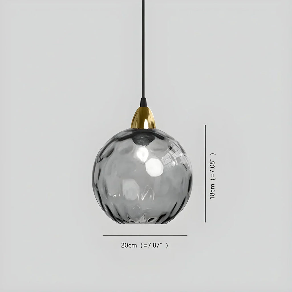 Vivid Glass Orb Pendant Light For Living Room Ceiling | Ventumra