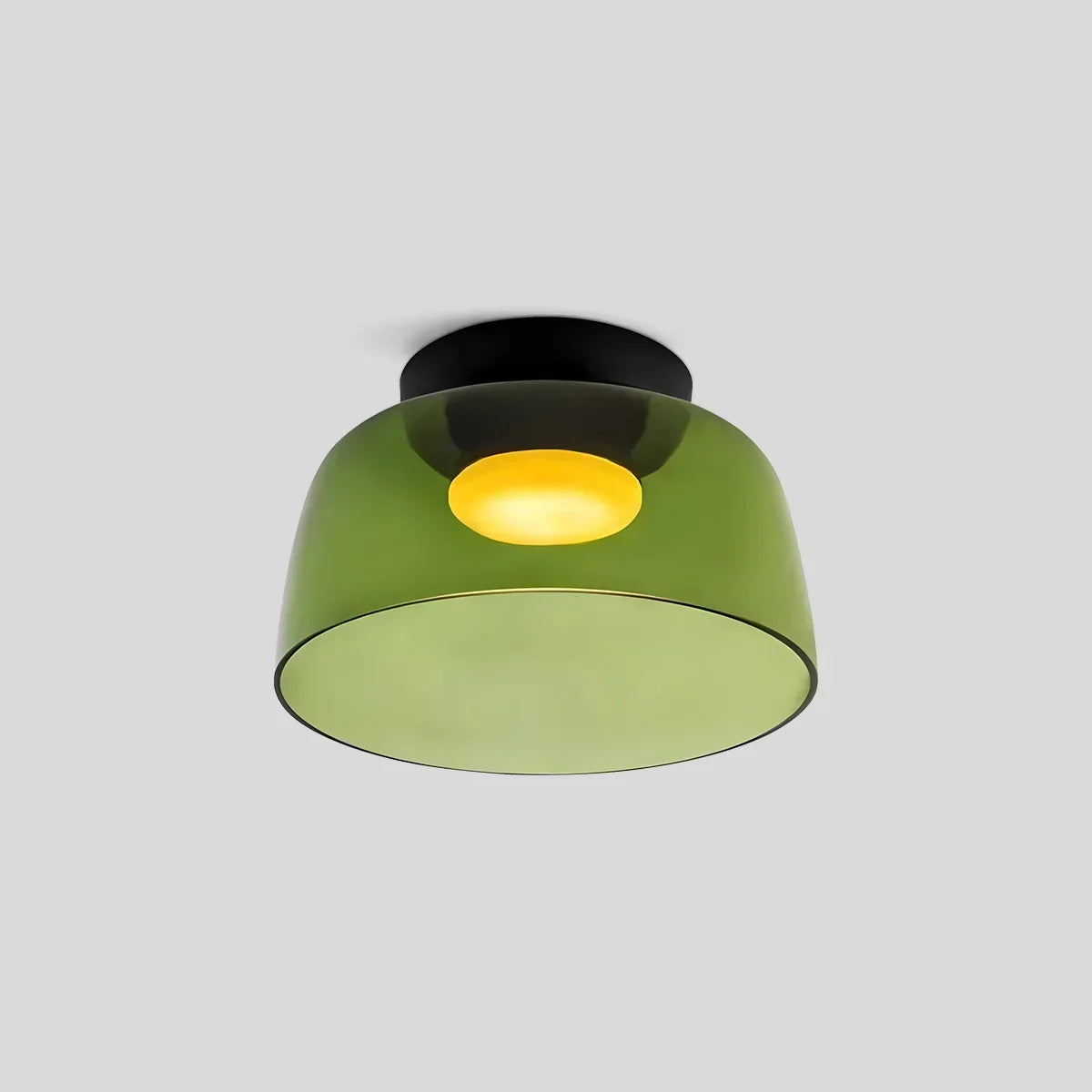 Cozy Bedroom Ceiling Light With Colored Glass Glow | Ventumra