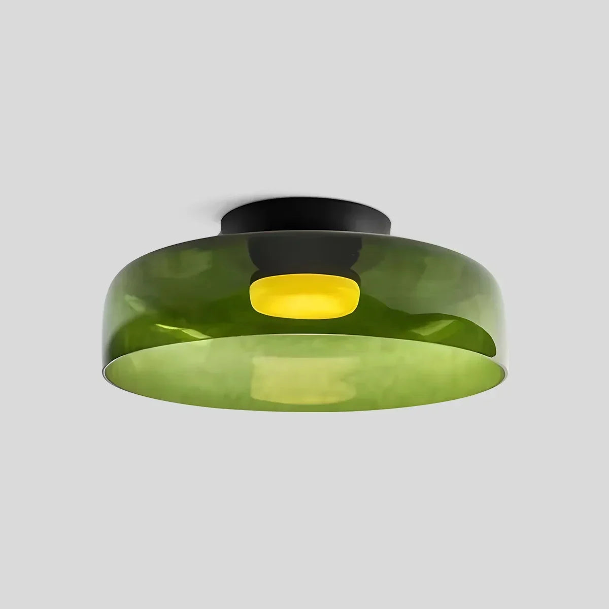 Cozy Bedroom Ceiling Light With Colored Glass Glow | Ventumra
