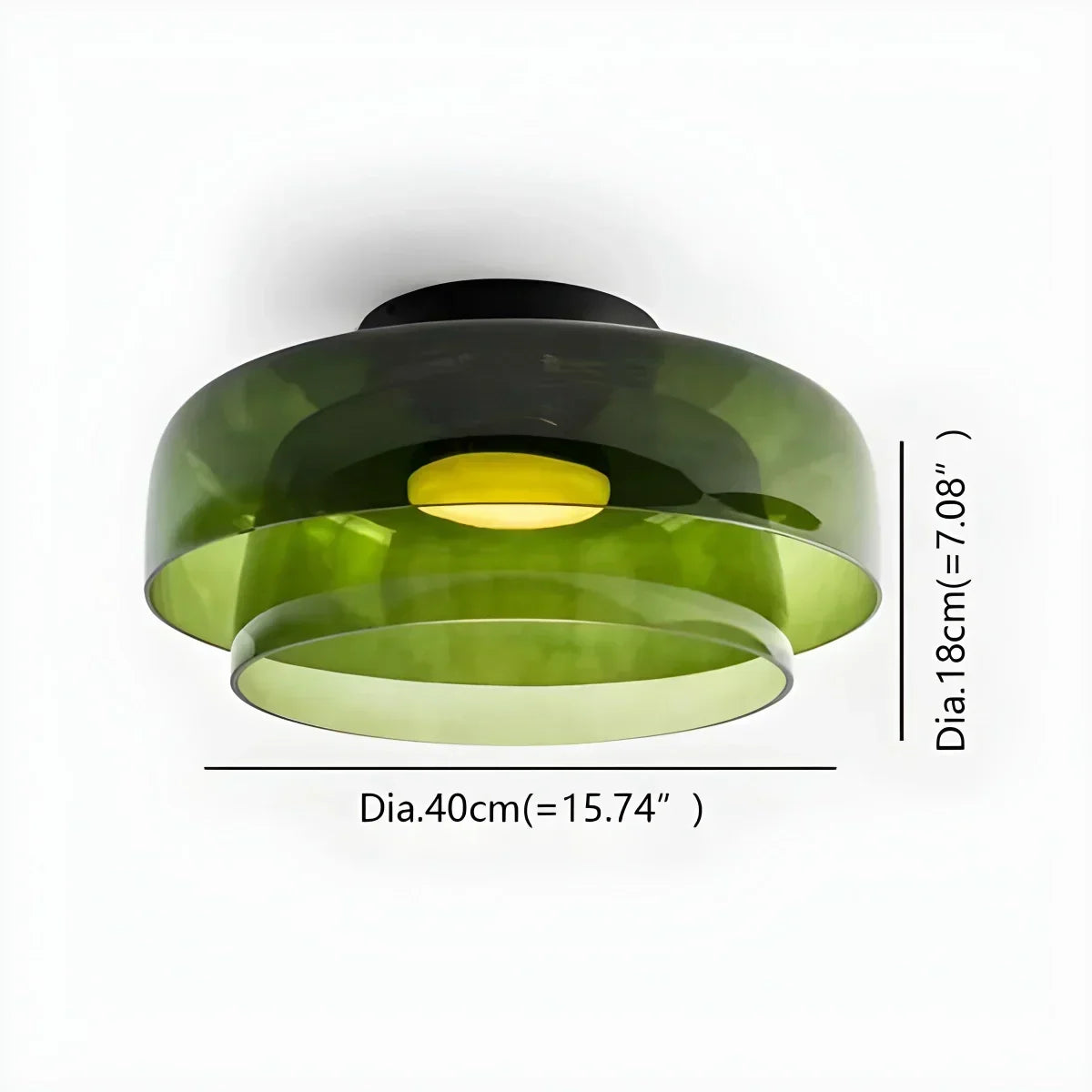 Cozy Bedroom Ceiling Light With Colored Glass Glow | Ventumra