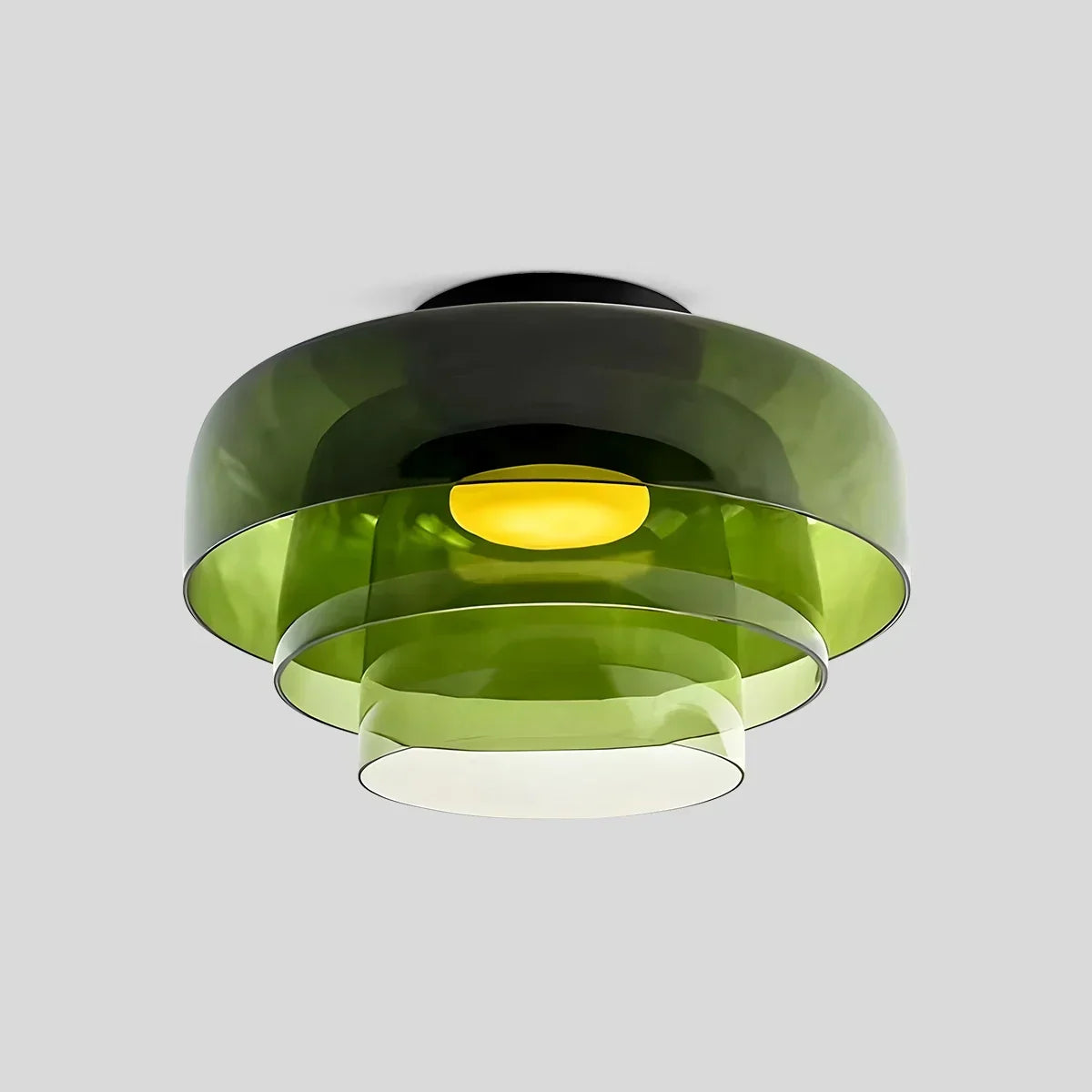 Cozy Bedroom Ceiling Light With Colored Glass Glow | Ventumra