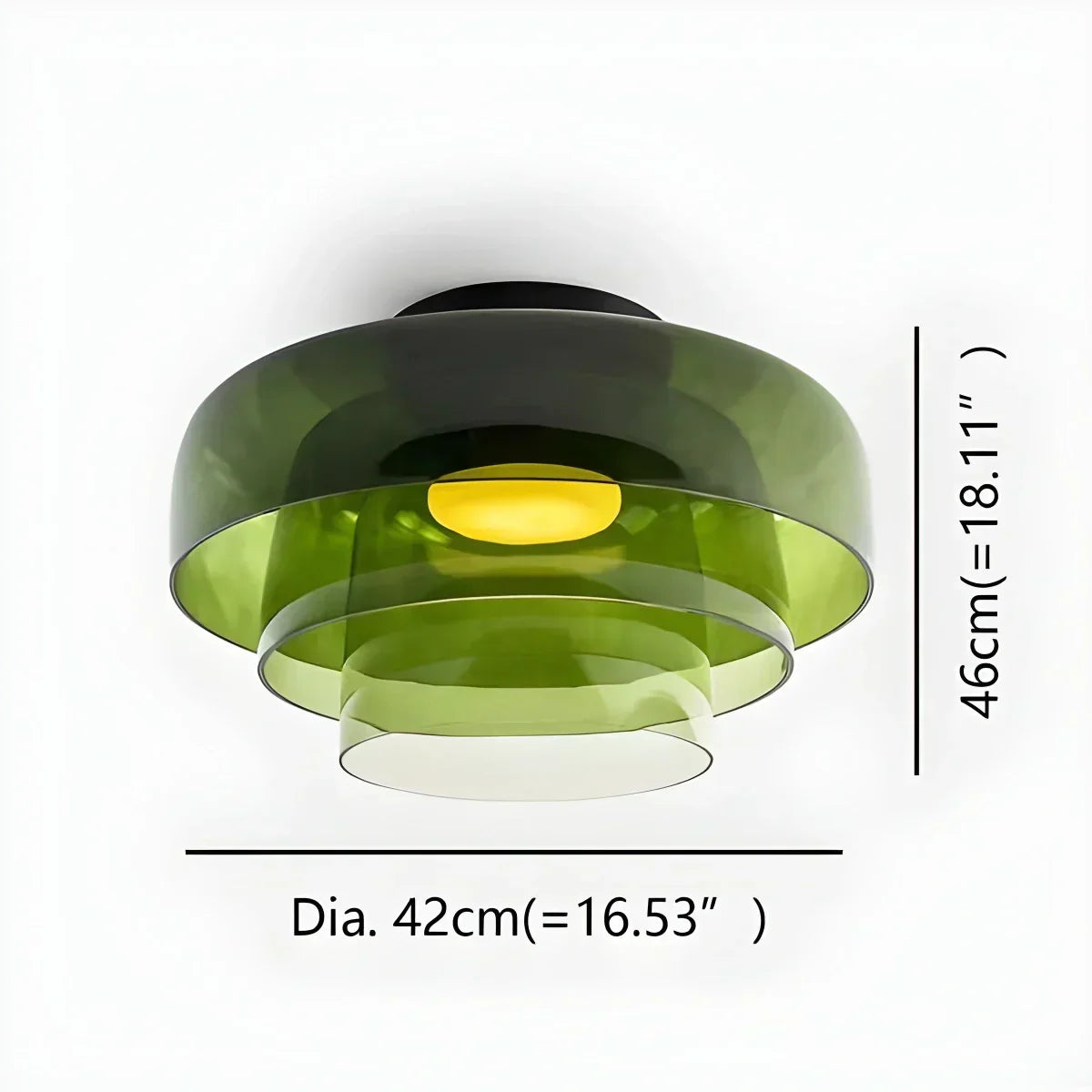 Cozy Bedroom Ceiling Light With Colored Glass Glow | Ventumra